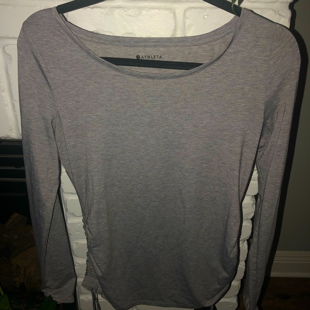 Athletica Gray shirt with side ruching